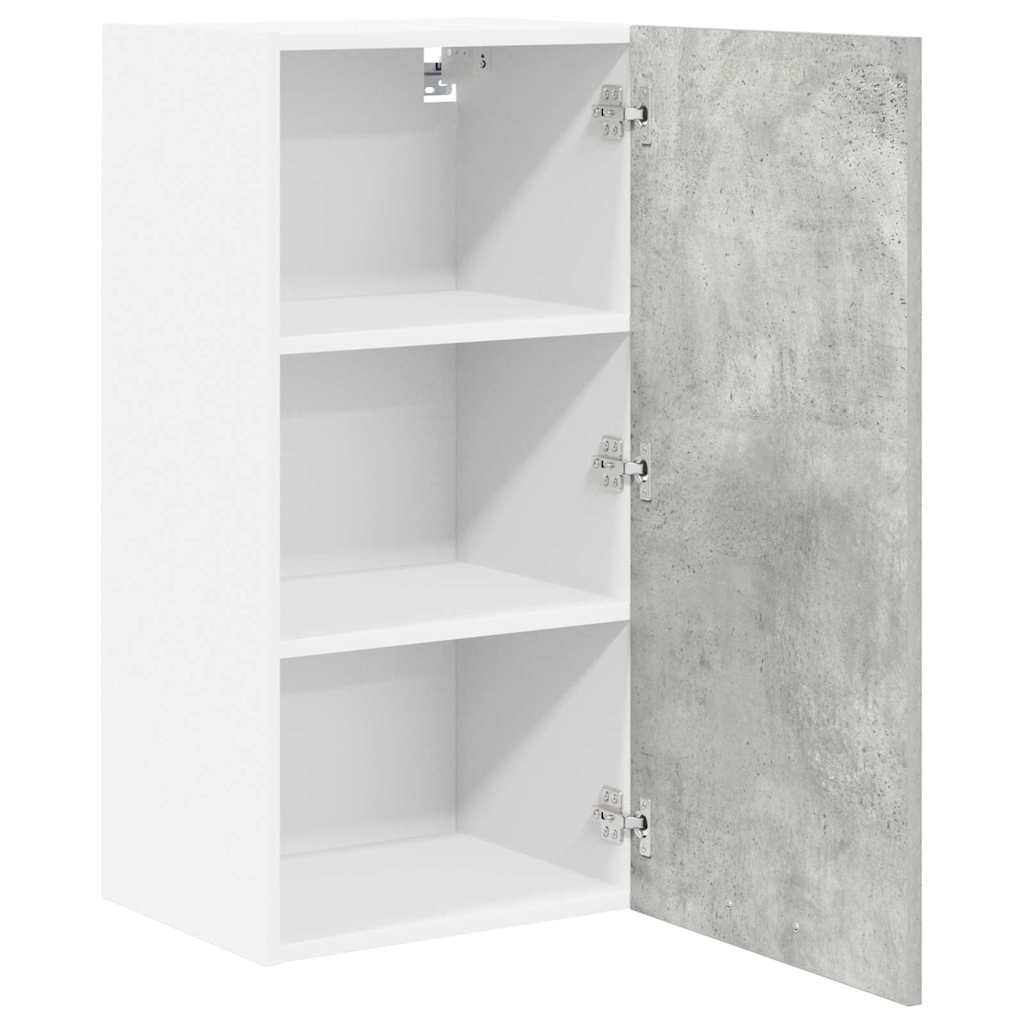 Hanging Cabinet Riga Concrete Grey and White 40 x 31 x 80 cm